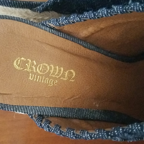 Crown Vintage Denim Wedges - Picture 3 of 7